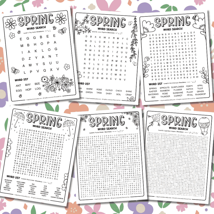 Spring Word Search Featured Image Square